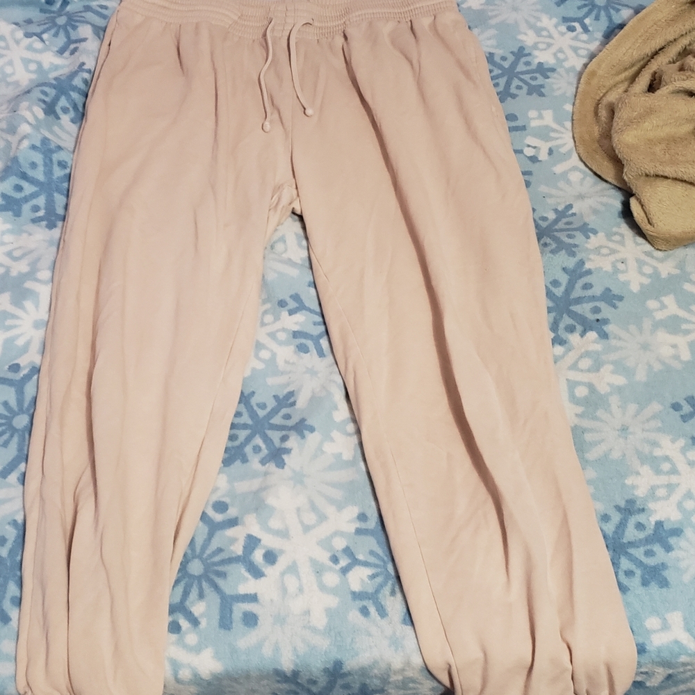 Pale pink sweatpants